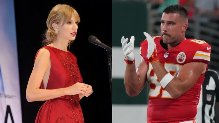 Travis Kelce reveals Taylor Swift told him she'd change her Karma lyrics to sing about 'the guy on the Chiefs' at her Eras show - but it still left him in stunned: 'Oh s*** she really said that!'