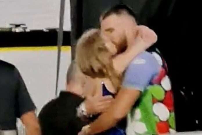 Taylor Swift's Dad Sparks Reactions with His Response to Travis Kelce Kissing Taylor with His Arms Wrapped Around Her Butt