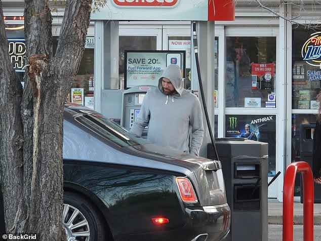 Missing Taylor already? Travis Kelce looks glum as he fills up his Rolls Royce and grabs some candy on the way to practice... just hours after popstar girlfriend Swift jetted off to London to see pal Beyoncé