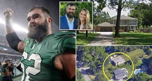 Eagles star Jason Kelce is buying up land in Pennsylvania neighborhood 'to build a GIANT mansion' after he snapped up three adjacent homes