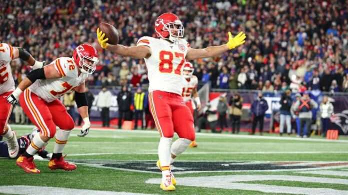 Watch an incredible touchdown from Travis Kelce. #Chiefskingdom