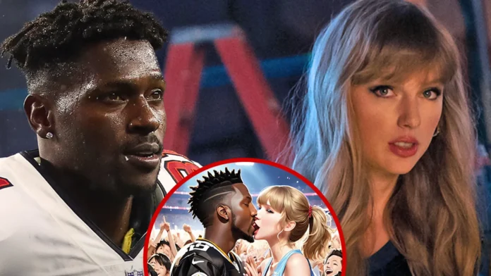 Antonio Brown trolls Taylor Swift amid her Travis Kelce romance - after previously baiting Tom Brady with photo-shopped images of ex-wife Gisele Bundchen