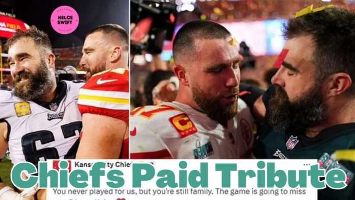 The Chiefs had a perfect way of honoring Jason Kelce retiring even though he never played for them