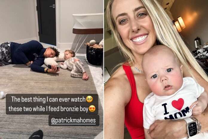 Brittany Mahomes Shares Her Sweet View of Patrick Mahomes and Sterling as She Feeds Baby Bronze: 'Best Thing'