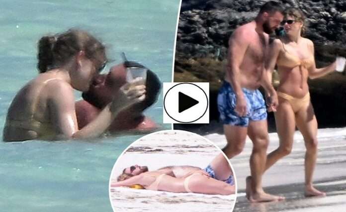 [VIDEO]Taylor Swift and Travis Kelce shared a passionate kiss under the water, watch the viral video leaving fans in frenzy as Trav could be heard screaming “Having the best time of our life”