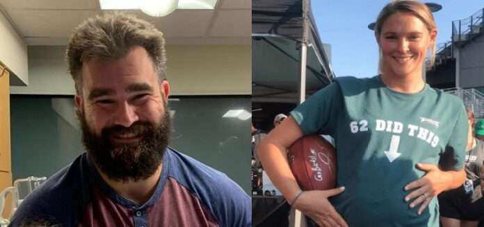 Jason and Kylie Kelce share an electrifying delight, declaring, 