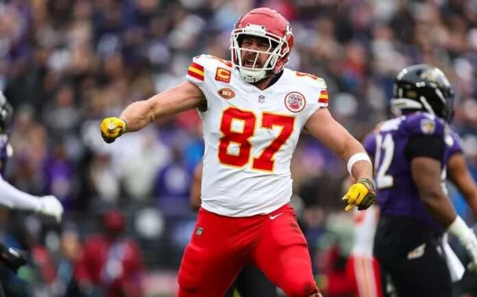 Travis Kelce now has guaranteed money in 2024 ($17M) and an average annual value of $17.125 million over the next two seasons ($17M in 2024, $17.25M in 2025), per Sports Illustrated, which makes him the league's highest-paid tight end.