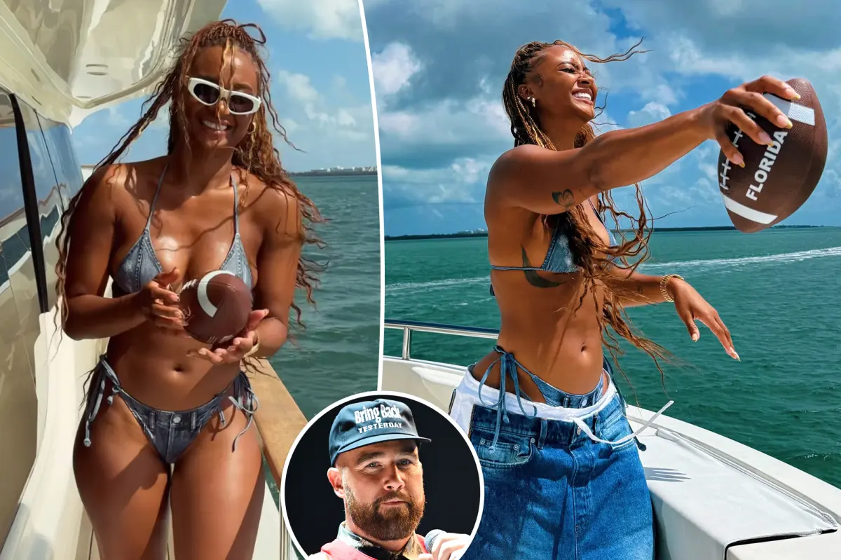 Travis Kelce's ex Kayla Nicole is slammed for latest swimsuit photo - as fans all say the same thing