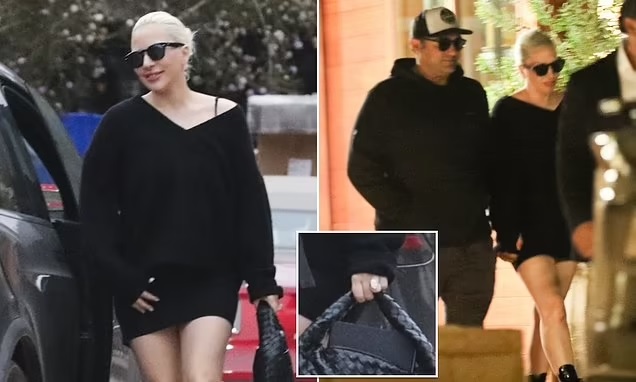 Lady Gaga shows off 8 carat engagement ring on romantic Malibu date with Michael Polansky as they negotiate $900m prenup