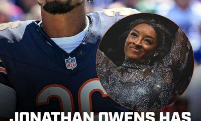 Jonathan Owens says he’s going to give a gymnastics salute after a pick, and maybe throw in a flip, as an ode to his wife Simone Biles 🙌