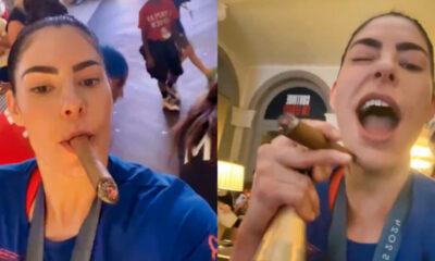 VIDEO: Everybody Is Destroying WNBA Superstar Kelsey Plum For Her Irresponsible Act While Smoking A Cigar