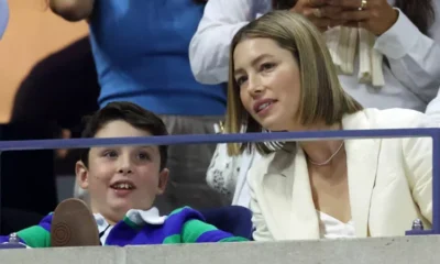 Jessica Biel and Justin Timberlake’s 9-year-old Silas made a rare public appearance for a mother-son tennis date at the USOpen!