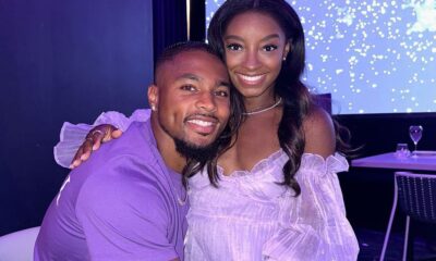 Simone Biles’ Husband Jonathan Owens Kisses Wife as She Becomes the Most Decorated U.S. Gymnast in Olympic History