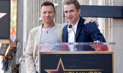 Hayden Christensen honors Ewan McGregor at his Hollywood Walk of Fame ceremony. "Thank you for being the best Jedi Master anyone could’ve ever hoped for."