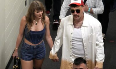 Taylor Swift and Travis Kelce Adorably Hold Hands While Leaving Arrowhead Stadium After Chiefs Win