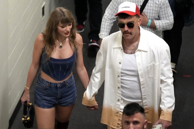 Taylor Swift and Travis Kelce Adorably Hold Hands While Leaving Arrowhead Stadium After Chiefs Win