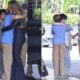 Ben Affleck’s son Samuel giving emotional hugs to Jennifer Lopez and her daughter Emme for the last time after divorce drama😔