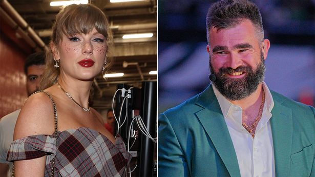 Jason Kelce has most supportive reaction to Taylor Swift arriving at Travis Kelce's NFL Game