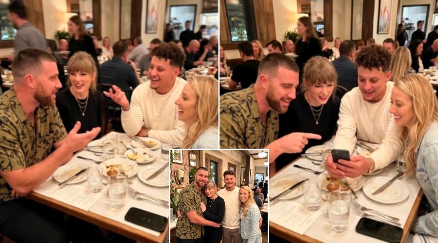 Travis Kelce Breaks Chiefs and NFL Protocol Again by Ditching the Team Hotel for a Dinner Double Date With Wife Taylor Swift, Showing Off His Brand New Dramatic Haircut, Alongside Patrick Mahomes and Brittany Mahomes