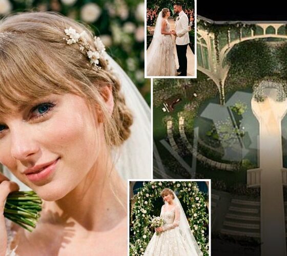 Taylor Swift Reveals an Exclusive First Official Look at Her Actual Wedding Dress in Newly Released Wedding Photos With Travis Kelce After Months of Secrecy, Overwhelming Fan Anticipation, and the Recent Daily Mail Leak of the Original Layout Plans and $7 Million in Scrapped Decisions