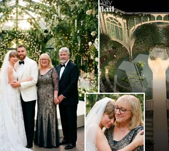 Taylor Swift Officially Releases Exclusive First Look at Her Wedding Photos With Husband Travis Kelce and Both Sets of Parents, Donna and Ed Kelce and Andrea and Scott Swift, After Months of Secrecy and the Recent Daily Mail Leak of the Original Wedding Layout Plans and Scrapped Decisions